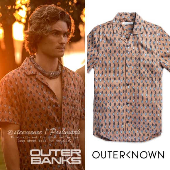 Outerknown BBQ Shirt in Sepia Watermark ASO John B Outer Banks - Picture 1 of 6
